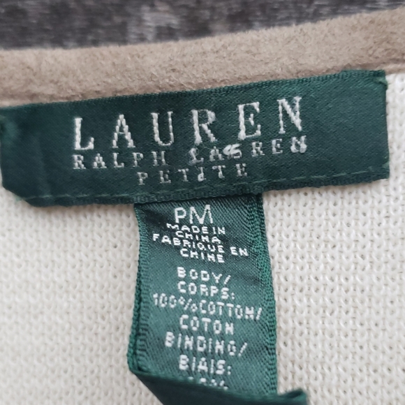 Lauren Ralph Lauren Cream Sweater Petite Medium - Picture 6 of 8